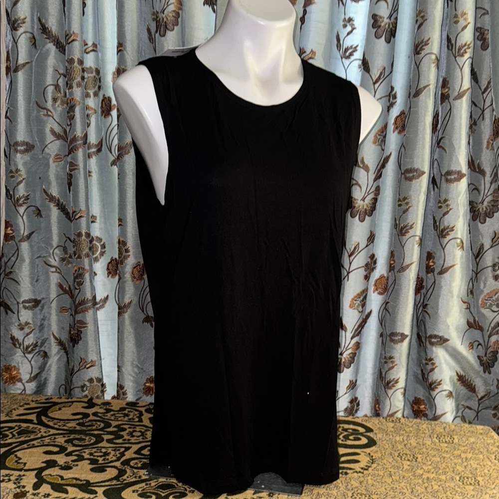 Black Muscle Tee Classic Top